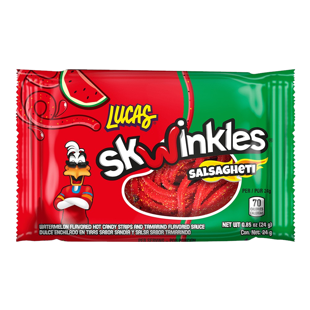Lucas Skwinkles Salsagheti Watermelon Flavour 24g Packet