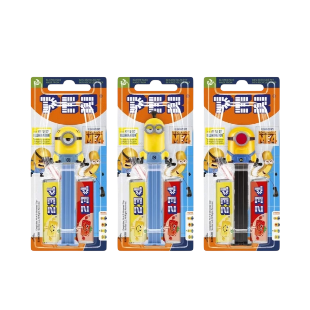 Despicable Me 4 Minions Pez Candy Dispenser Bob or Kevin Gluten Free