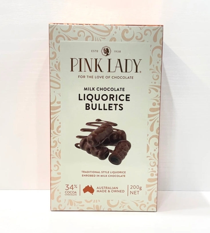 Pink Lady Gift Box Milk Chocolate Bullets 200g Box