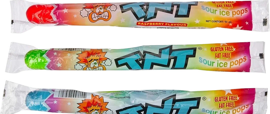 TNT Sour Ice Pops Ice Blocks Freezer Pops Popsicles Treats Blue Raspbe ...