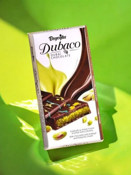 Beyoglu Dubaco Dubai Chocolate with Pistachio & Kadaifi Kadayıf Large 200g Block