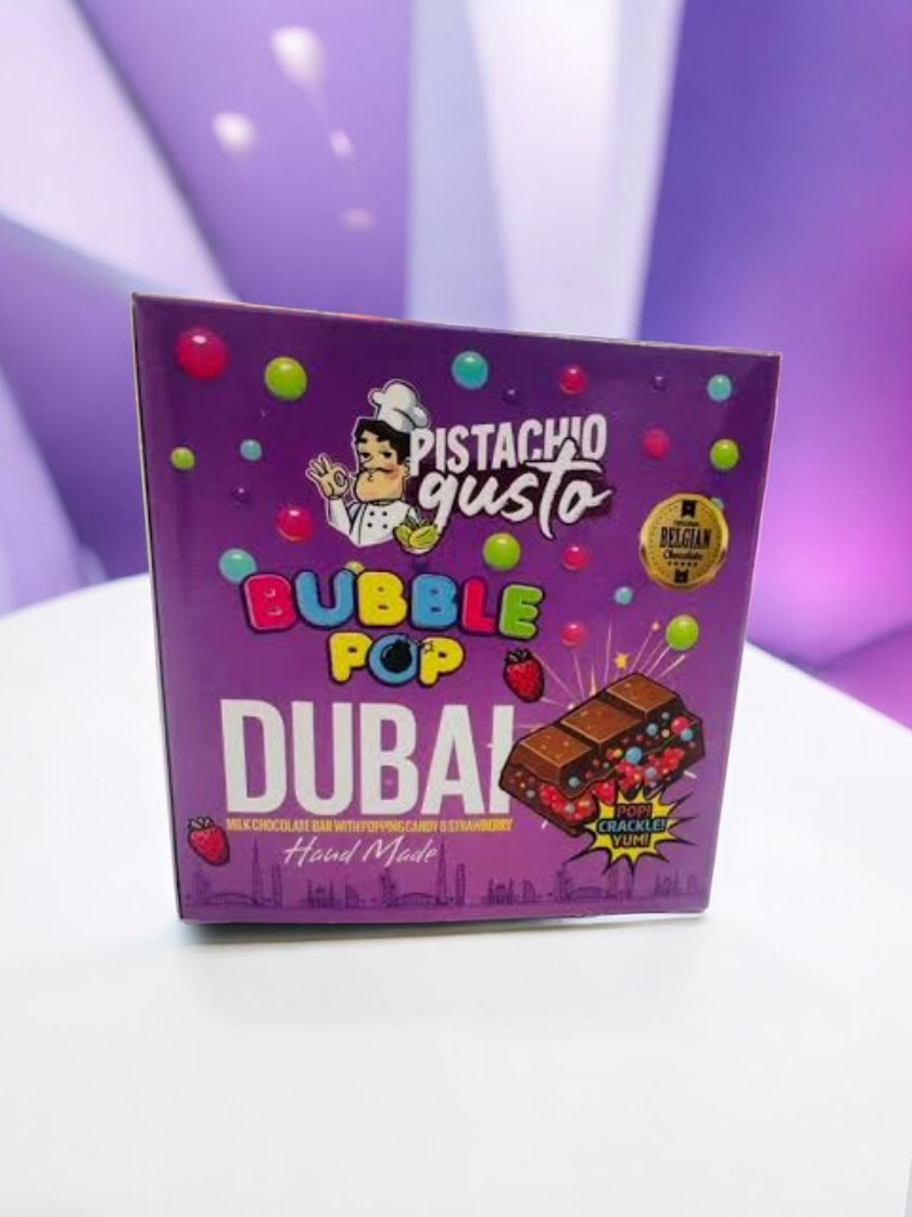 Pistachio Gusto Viral Bubble Pop Dubai Chocolate block 100g