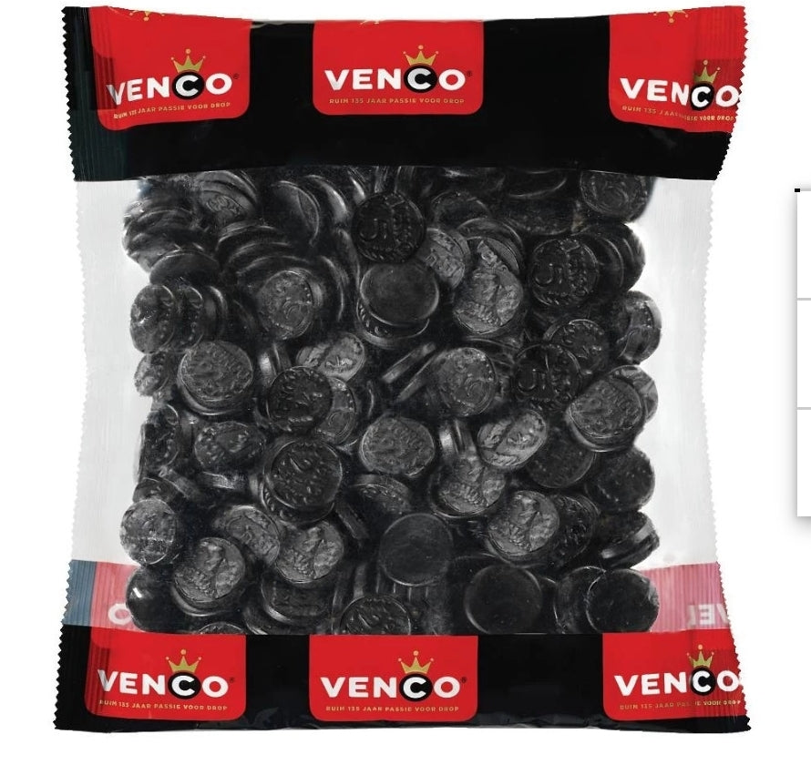 Dutch Venco Mild Munt Zoet Drops Muntendrop Coins Liquorice Licorice 200g