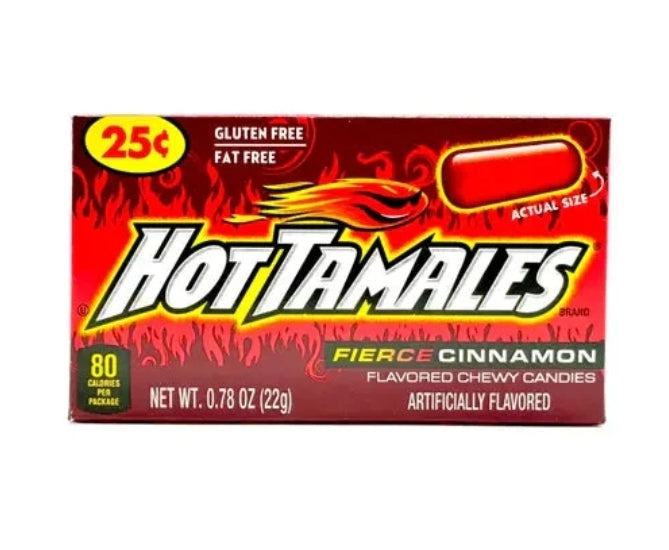 Hot Tamales Fierce Cinnamon Flavoured Candies Gluten Free 22g