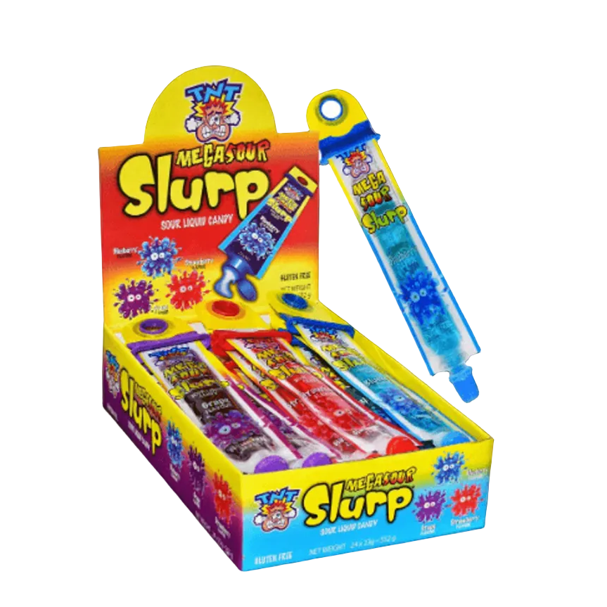 TNT Mega Sour Slurp 23g Gluten Free BBD: 20/3/25