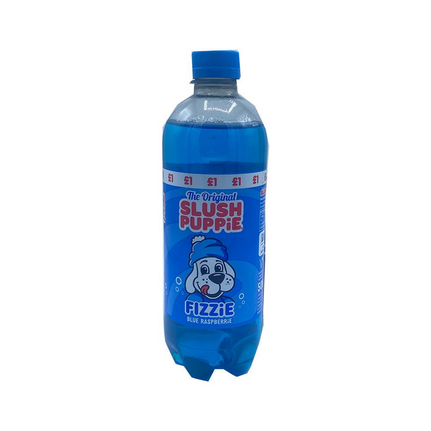 Slush Puppie Fizzie Blue Raspberry Soda Bottle 500ml