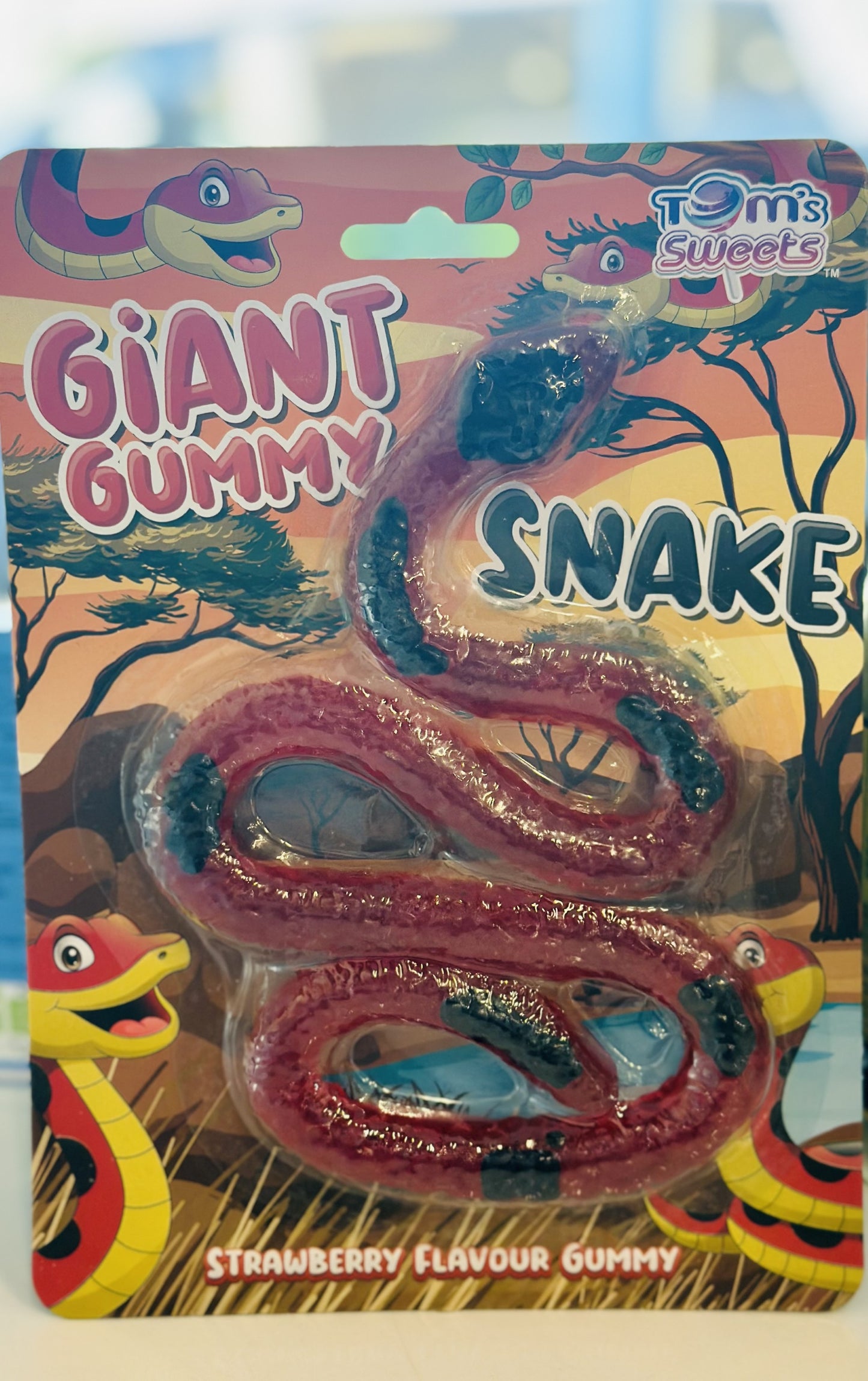 Toms Sweets Giant Gummy Snake Strawberry Flavour 100g