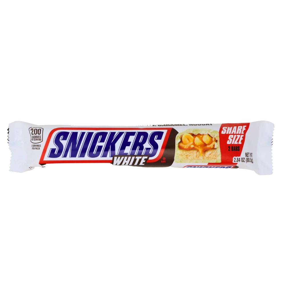 Snickers Caramel Nougat White Chocolate Bar 2 Pack Share Size 80.5g