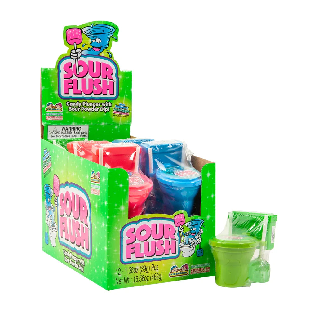 Sour Flush Candy Plunger With Sour Powder Dip 39g