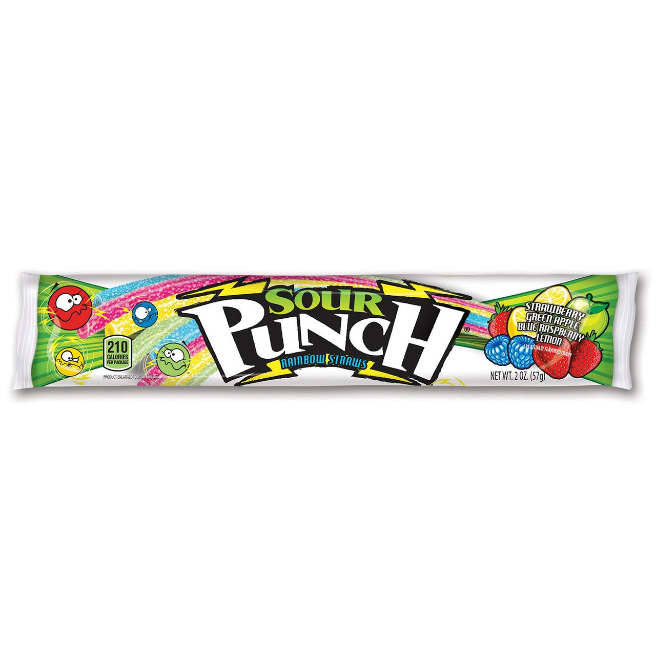 Sour Punch Rainbow Straws Sour Candy Straws 57g