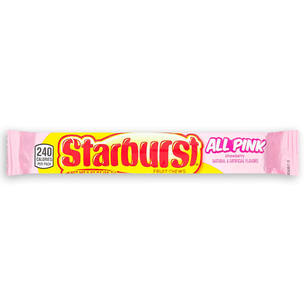 US Starburst Fruit Chews All Pink Strawberry Flavoured Chews 58.7g