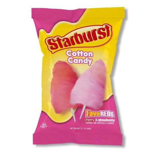 USA Starburst FaveReds Cotton Candy Cherry & Strawberry 88g