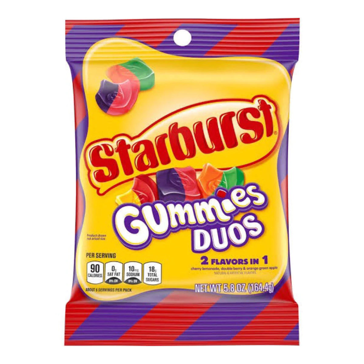 Starburst Gummies Duo 2 Flavours In 1 Bag 164.4g