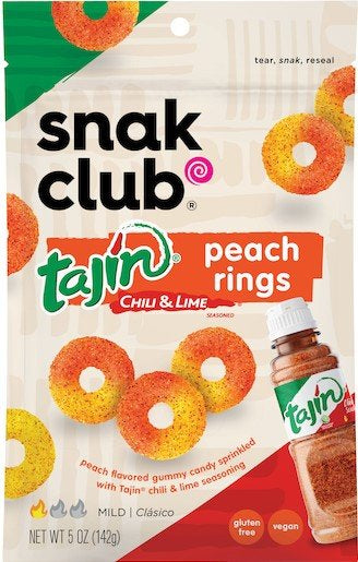 Snack Hub Tajin Peach Rings Chili and Lime 142g