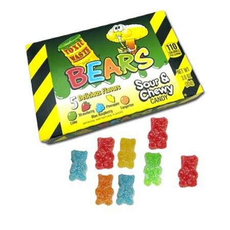 Toxic Waste Bears Sour & Chewy Candy Theatre Box 85g BBD: 30/02/24