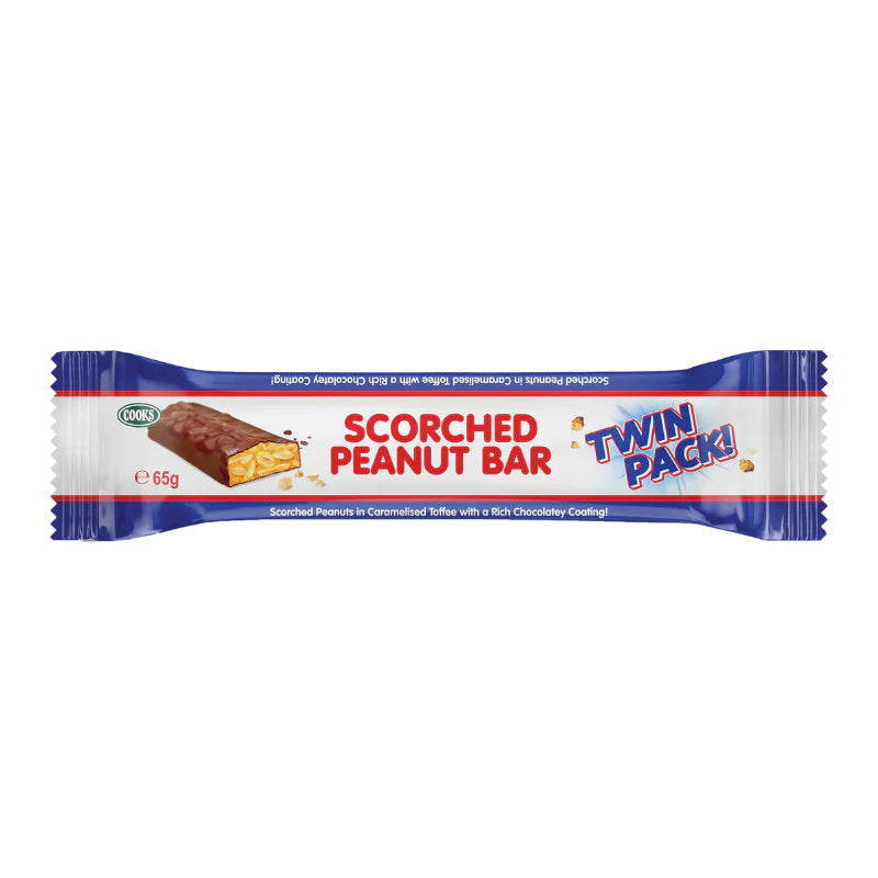 Cooks Scorched Peanut Bar Twin Pack 65g