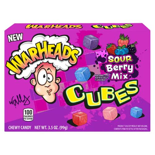 Warheads Cubes Sour Berry Mix Theatre Box 99g