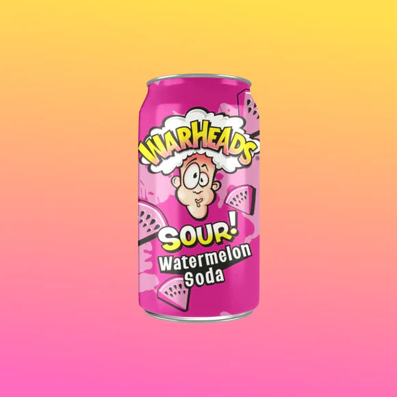 Warheads Limited Edition Sour Watermelon Soda Soft Drink 355ml