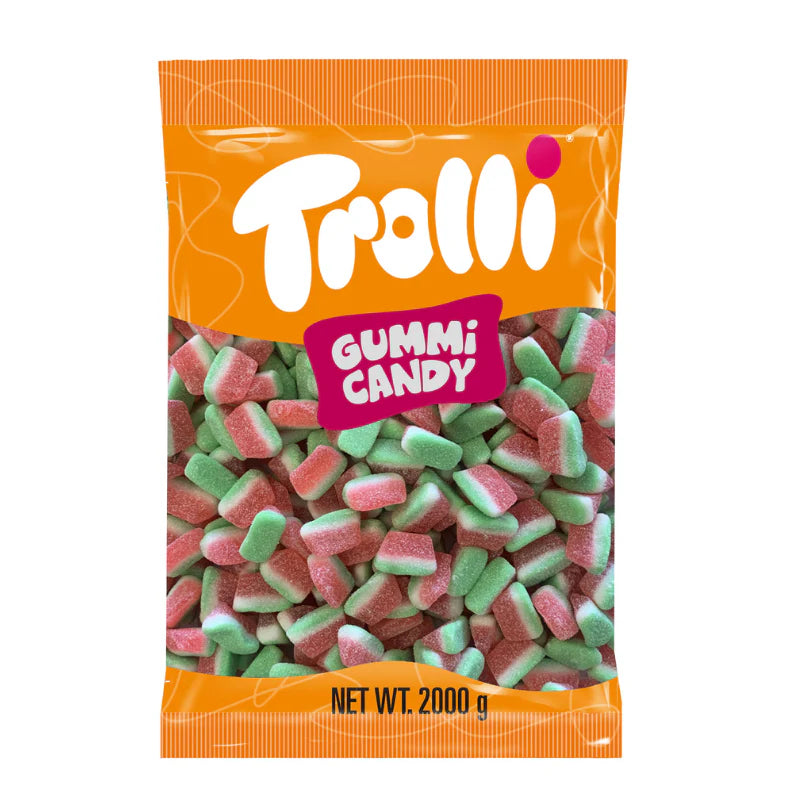Trolli Gummy Gummy Watermelon Slices Gluten Free Bulk Bag 2kg