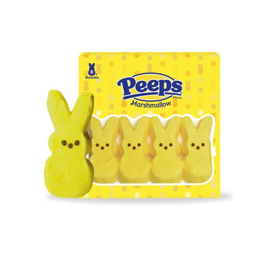 Peeps Marshmallow Yellow Bunnies 8pk 85g Gluten Free