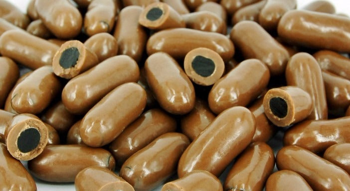 Milk Chocolate Licorice Bullets 500g bulk bag