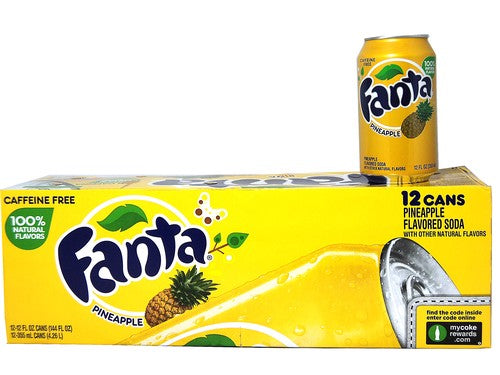 Fanta Pineapple Soft Drink Soda Can 355ml