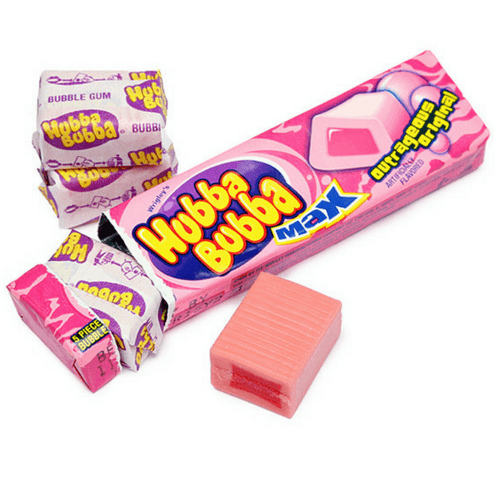 Hubba Bubba Max Outrageous Original Flavour Bubble Gum Chewing Gum 5 Pieces Per Packet