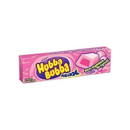 Hubba Bubba Max Outrageous Original Flavour Bubble Gum Chewing Gum 5 Pieces Per Packet