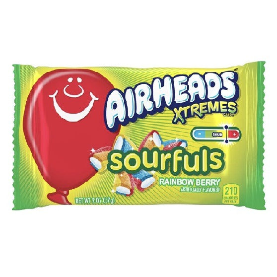 Air Heads Airheads Xtremes Sourfuls Rainbow Berry Flavour Bites Chewy Candy 57g Packet