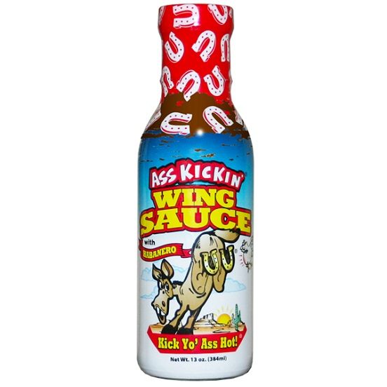 Ass Kickin Wing Sauce With Habanero Gluten Free Vegan 384ml Bottle