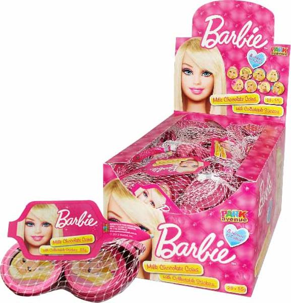 Barbie Milk Chocolate Coins 55g