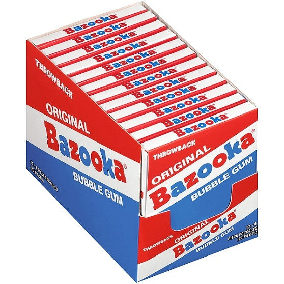 Bazooka Original Flavour Bubble Gum 6 Pieces Pack