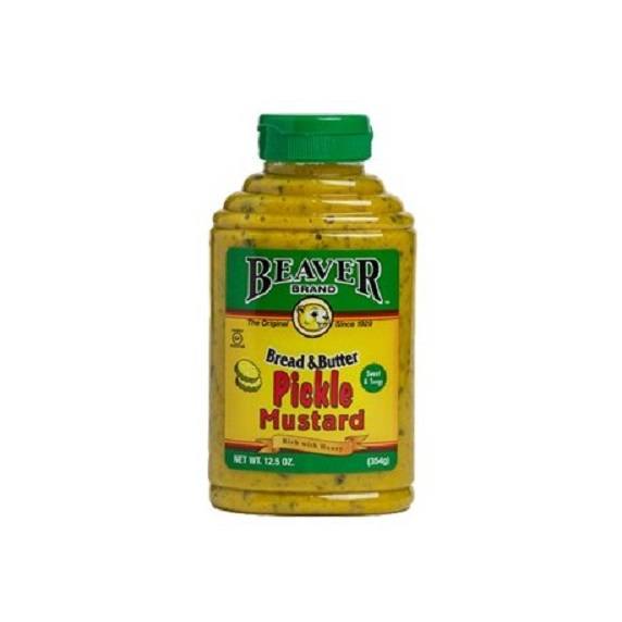 Beaver Bread and Butter Pickle Mustard Rich With Honey 354g Squeeze Bottle