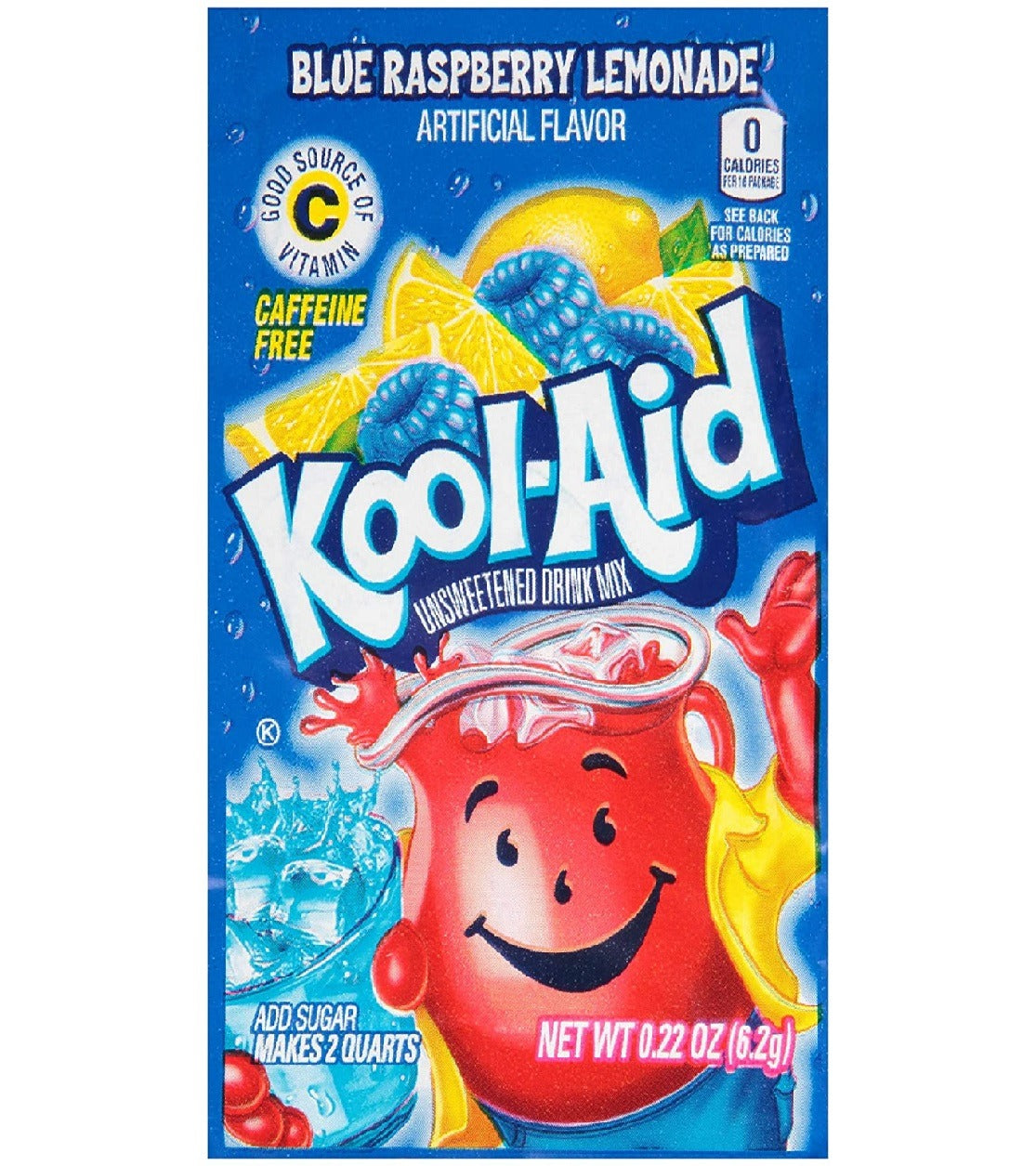 Kool Aid Unsweetened Drink Mix Blue Raspberry Lemonade Flavour 6.2g Pa ...