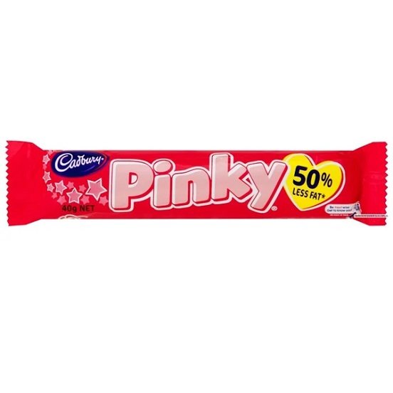 NZ Cadbury Pinky Marshmallow & Caramel Covered In Milk Chocolate 40g Bar BBD: 12/04/23