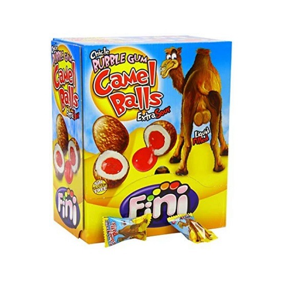 Fini Camel Balls Chewing Gum with Liquid Sour Centre Gluten Free 5g