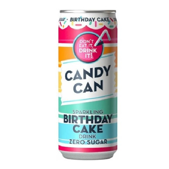 Candy Can Birthday Cake Soft Drink Zero Sugar Don't Eat it Drink It 330ml Can