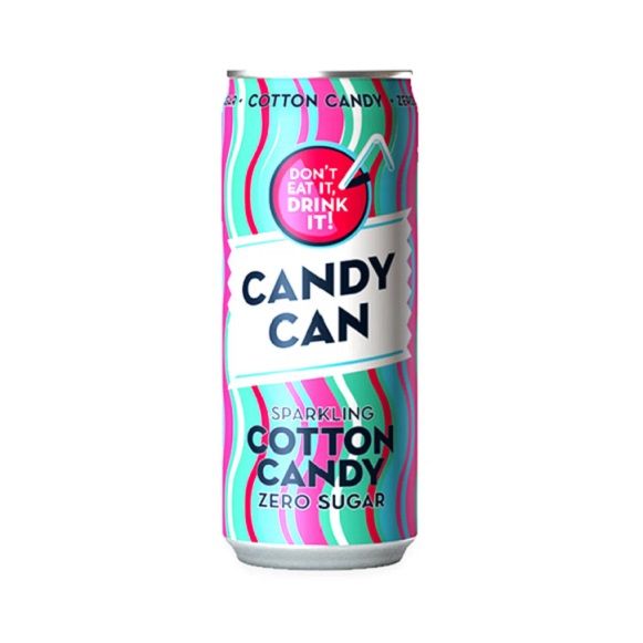 Candy Can Cotton Candy Soda Soft Drink Zero Sugar Don't Eat it Drink It 330ml Can