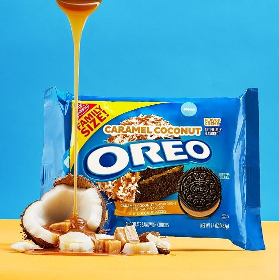 Oreos Oreo Caramel Coconut Limited Edition Sandwich Cookies Biscuits 482g