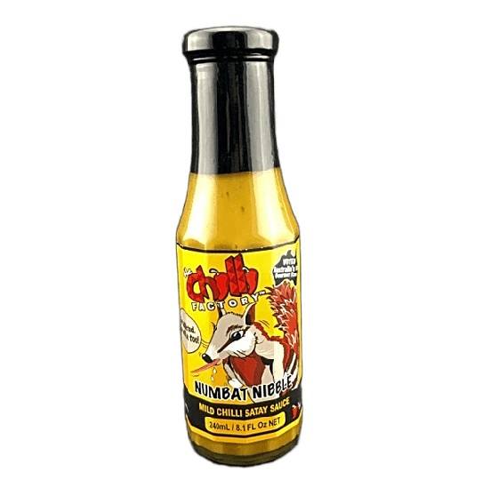 The Chilli Factory Numbat Nibble Mild Chilli Satay Hot Sauce Gluten Free 240ml