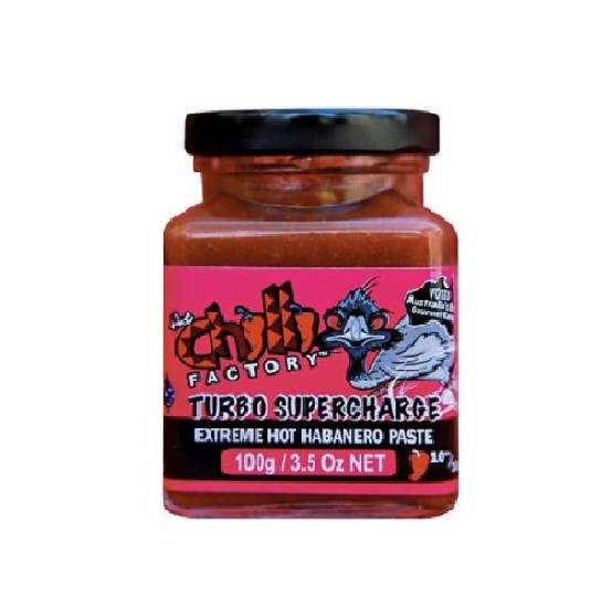 The Chilli Factory Turbo Supercharge Extremely Hot Habanero Paste Gluten Free 100g