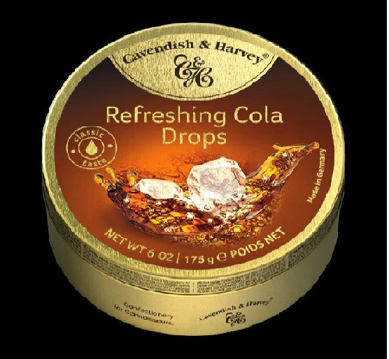 Cavendish and Harvey Cola Drops 175g tin