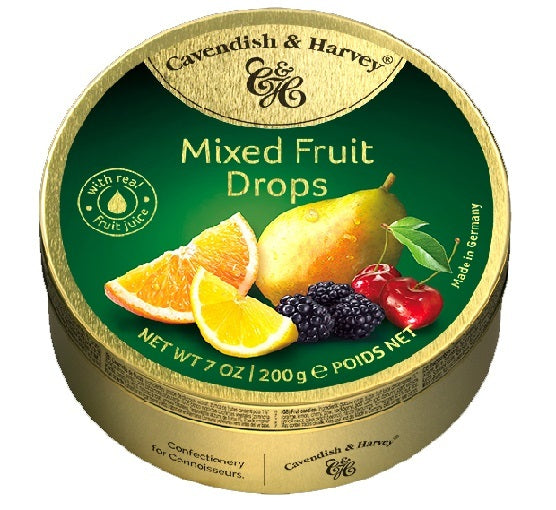 Cavendish and Harvey Mixed Fruit Drops 200g Tin