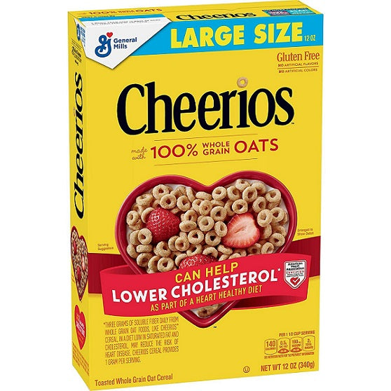 General Mills Cheerios Breakfast Cereal Gluten Free 340g