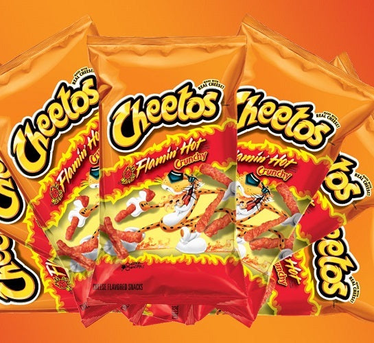 Cheetos Crunchy Flamin' Hot Cheese Flavoured Snacks Twists 227g