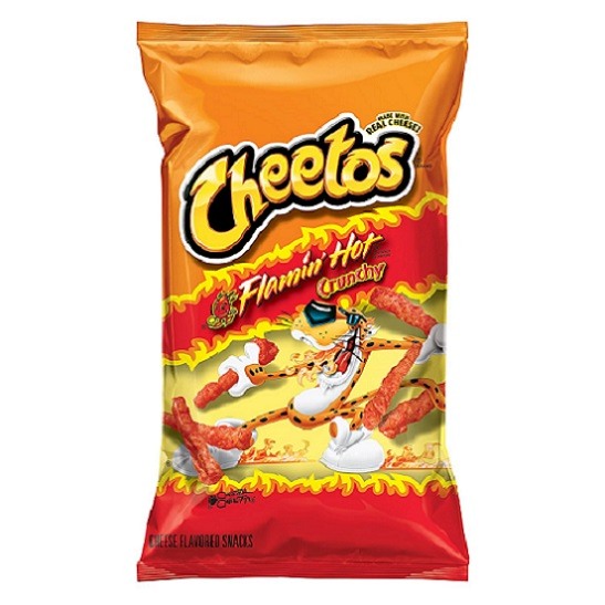 Cheetos Crunchy Flamin' Hot Cheese Flavoured Snacks Twists 227g