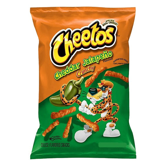 Cheetos Cheddar Jalapeno Crunchy Cheese Snacks Chips Twists 227g