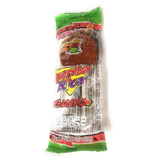 Zumba Rica Watermelon Sandia Chilli Powder Lollipop with Caramel 22g