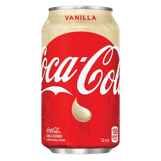 US Coke Coca Cola Vanilla Flavour Soft Drink Soda 355ml Can