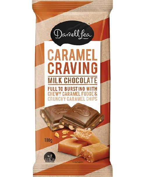 Darrell Lea Caramel Craving Milk Chocolate Block 180g